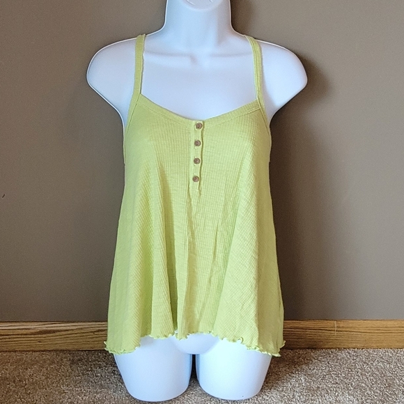 American Eagle Boho Bohemian Green Flowy Tank Top Size XS NWT Never Worn - Picture 6 of 8
